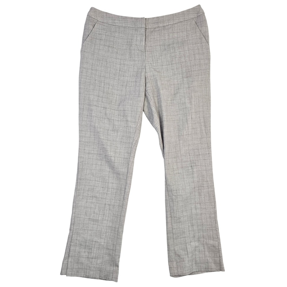 Amanda + Chelsea Womens Gray Crosshatch Dress Pants Size 6 Professional Trousers